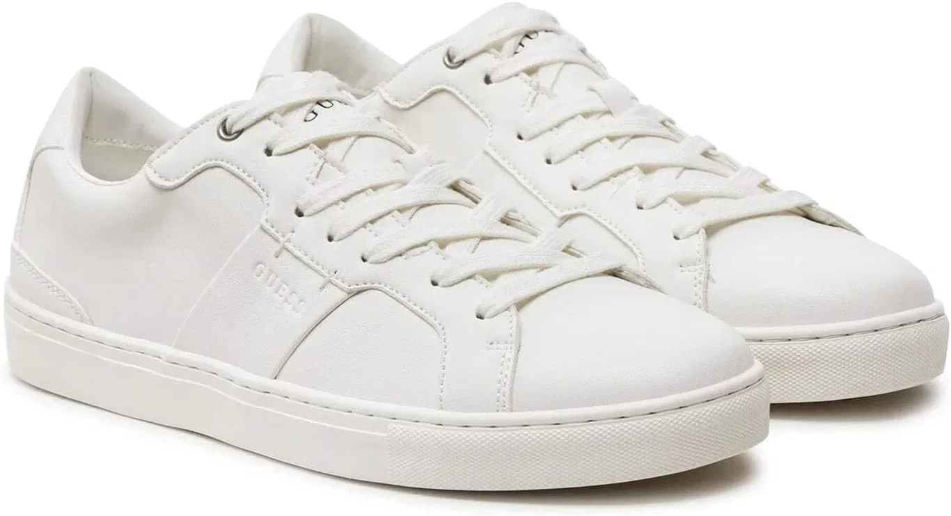 Мужские кроссовки Guess Fmttoi на шнуровке из искусственной кожи, White — фото 2