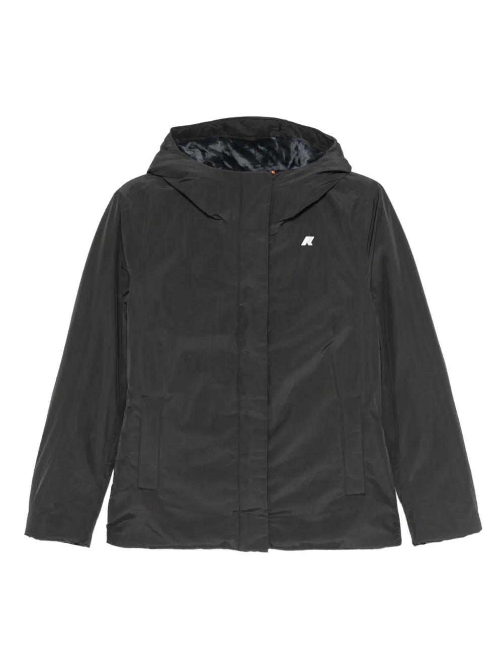 

Куртка с капюшоном на молнии спереди K-Way, черный