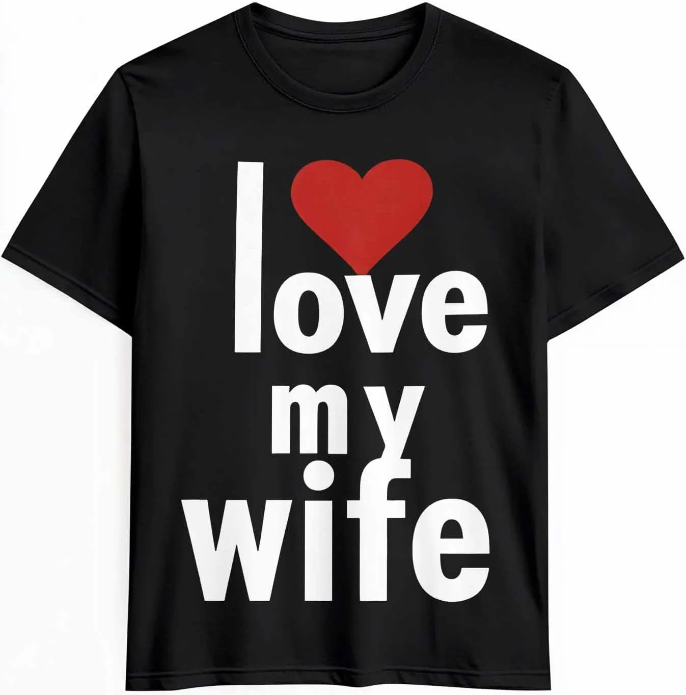 

Футболка мужская I Love My Wife с принтом, хлопок, короткий рукав CosyBright