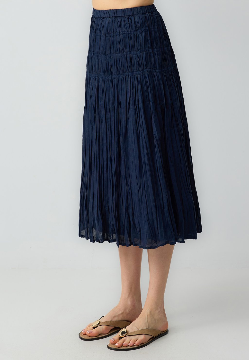 

Юбка А-силуэта RELAXED FIT HIGH WAIST MIDI Jimmy Key, темно-синий
