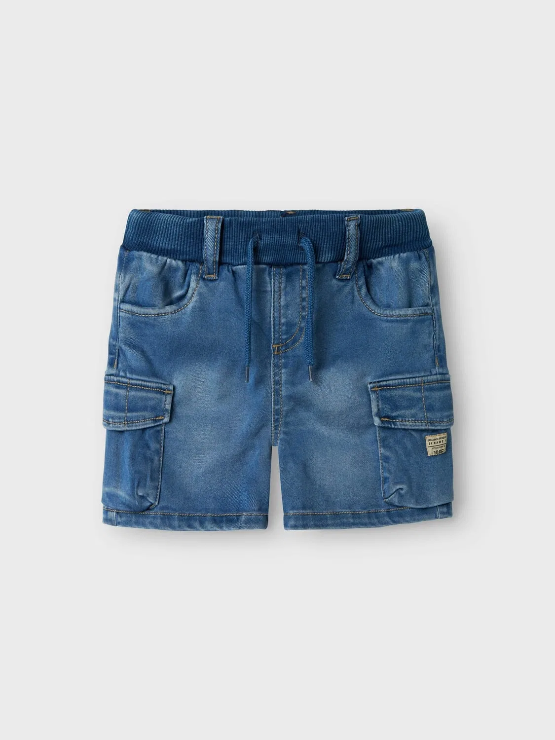 Шорты карго джинсовые Name it, medium blue denim — фото 3
