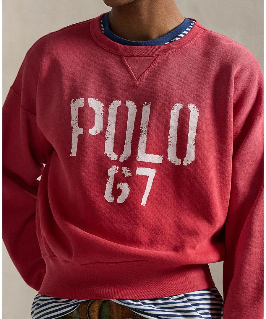 Мужская толстовка с круглым вырезом Polo Ralph Lauren, красный — фото 3