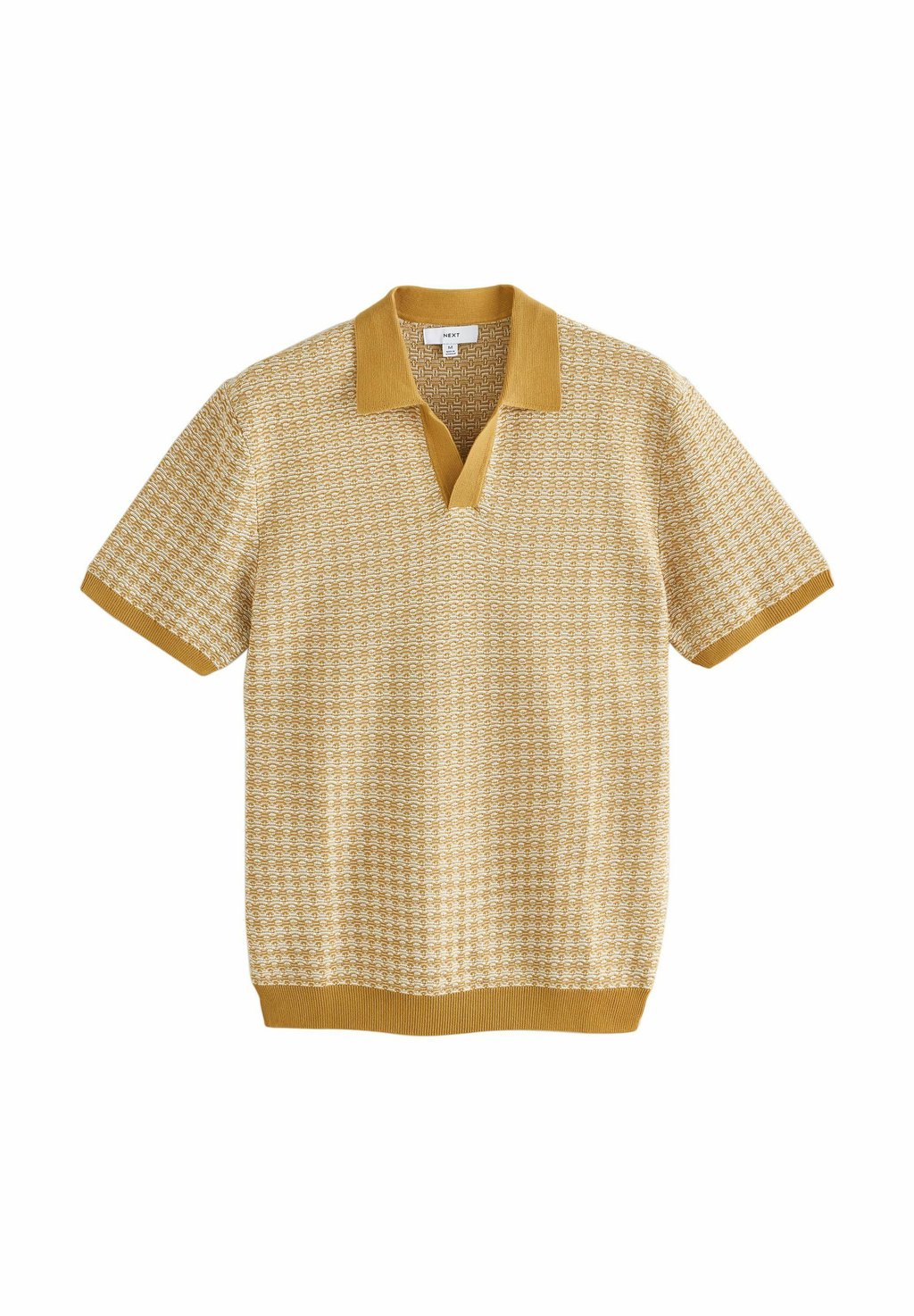 

Рубашка поло REGULAR FIT - SHORT SLEEVE GEOMETRIC PATTERN TROPHY Next, желтый