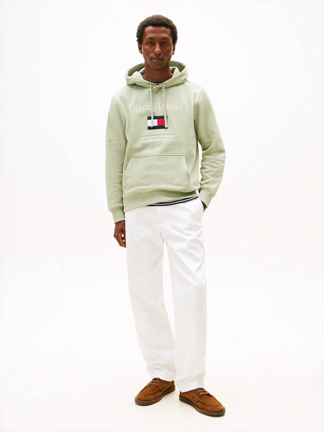 Толстовка Tommy Hilfiger светло-зеленого цвета — фото 3