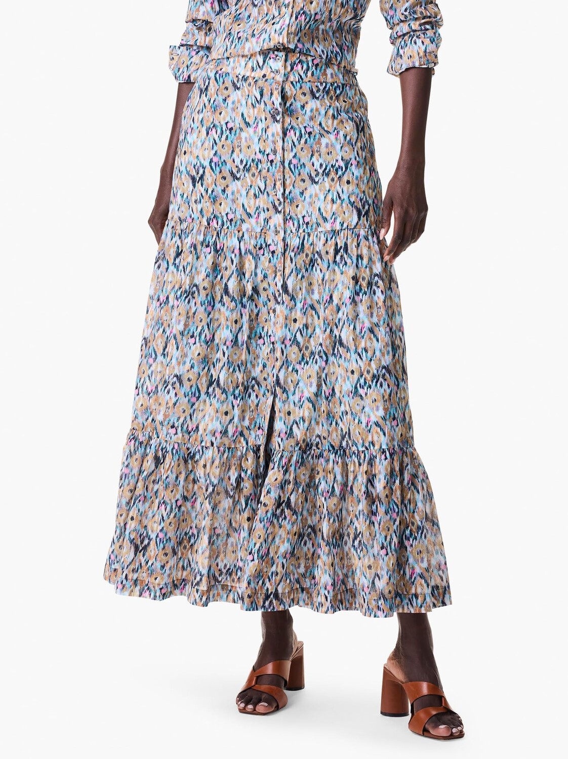 

Юбка NIC+ZOE Up Beat Ikat Tiered Skirt, цвет Blue Multi