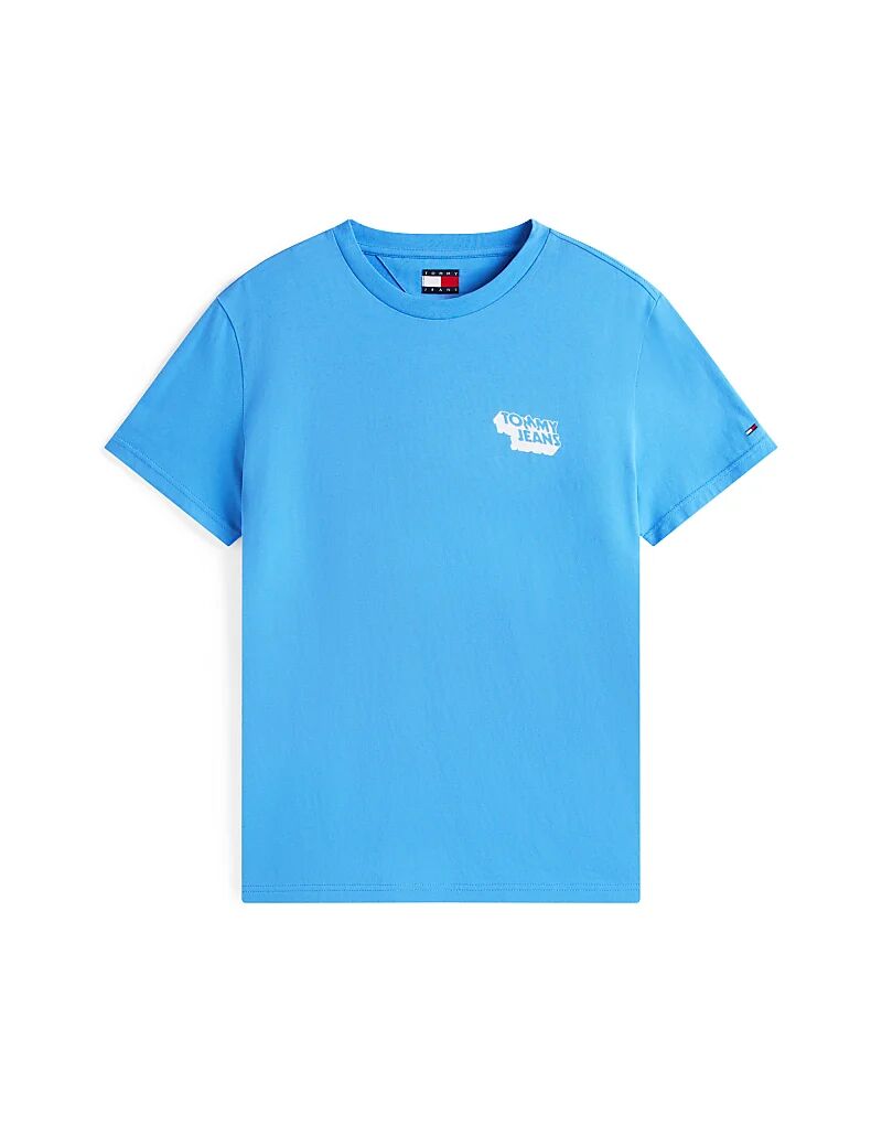 

Футболка Tommy Jeans Stack Logo ярко-синего цвета