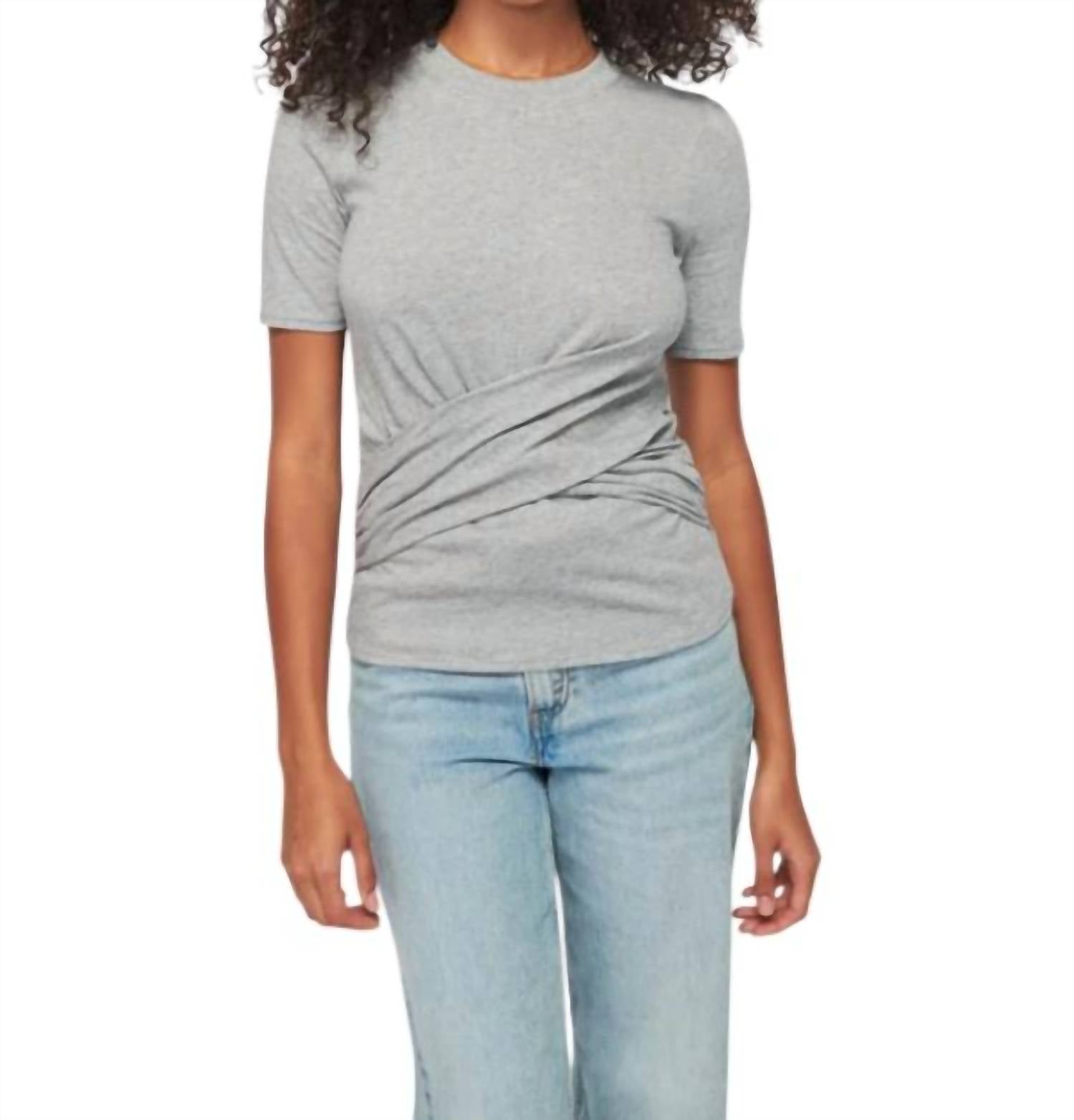 

Футболка Talia Wrap в цвете Heather Grey Nation LTD