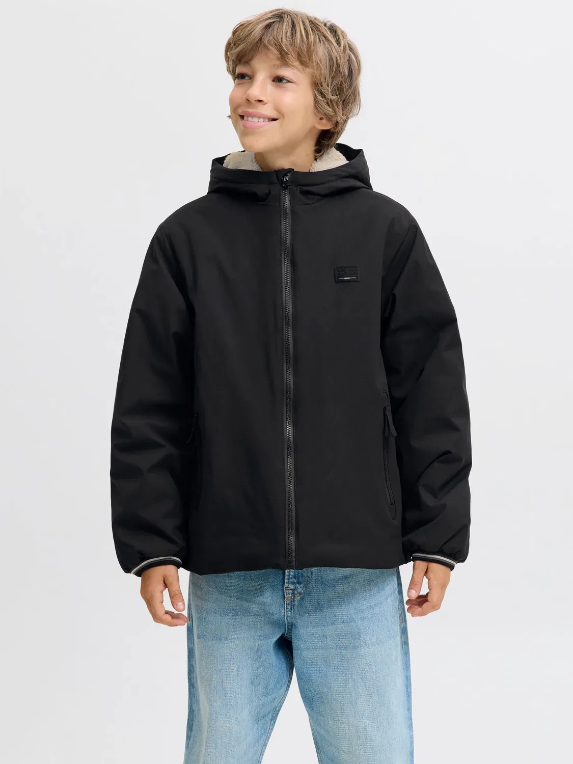 Куртка водонепроницаемая JACK & JONES Junior, черный — фото 2
