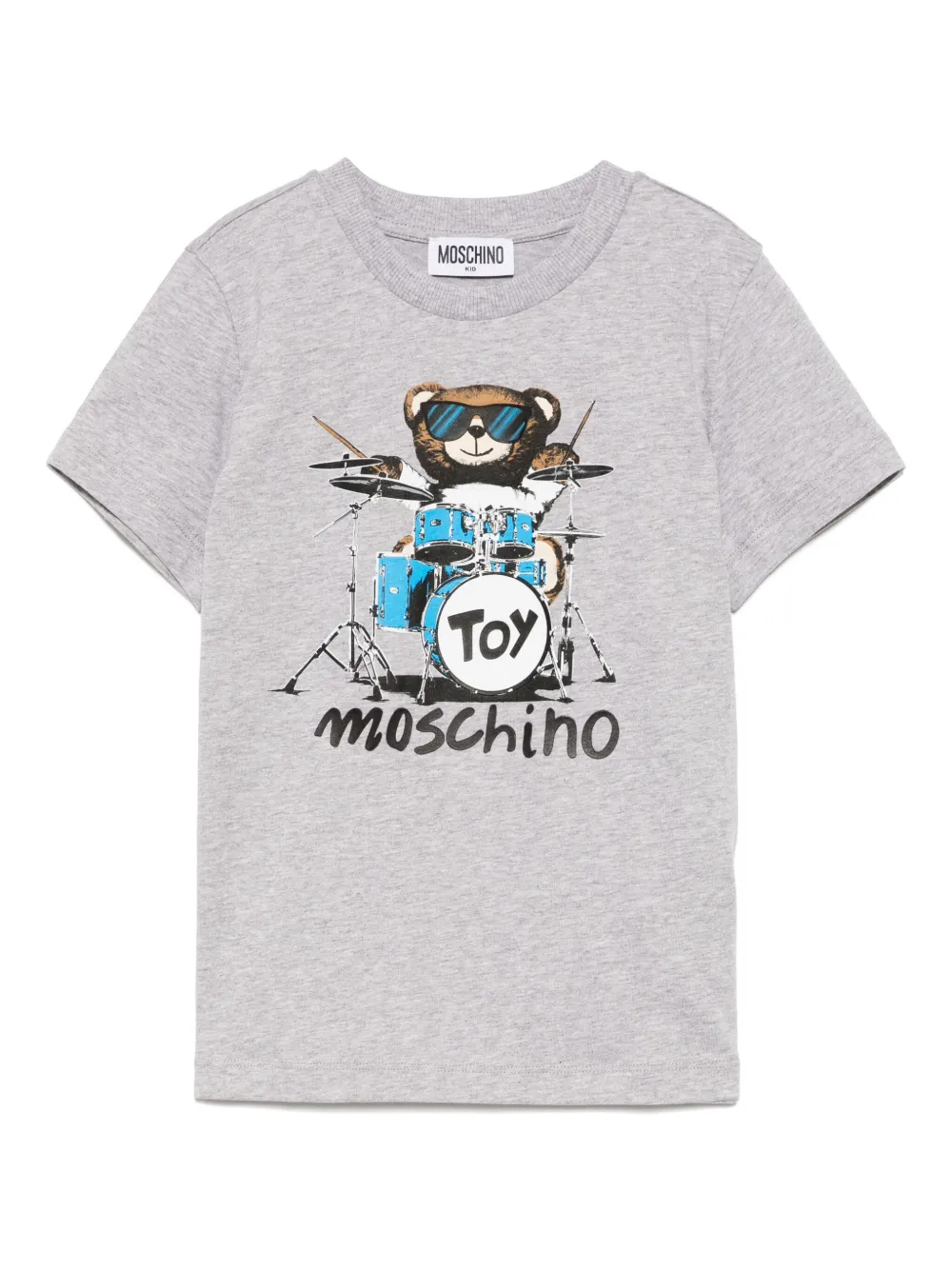 

Футболка с принтом Moschino Kids, серый