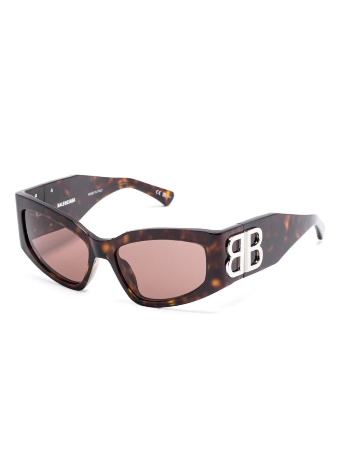Солнцезащитные очки Balenciaga Eyewear Bossy в оправе «кошачий глаз», коричневый — фото 2