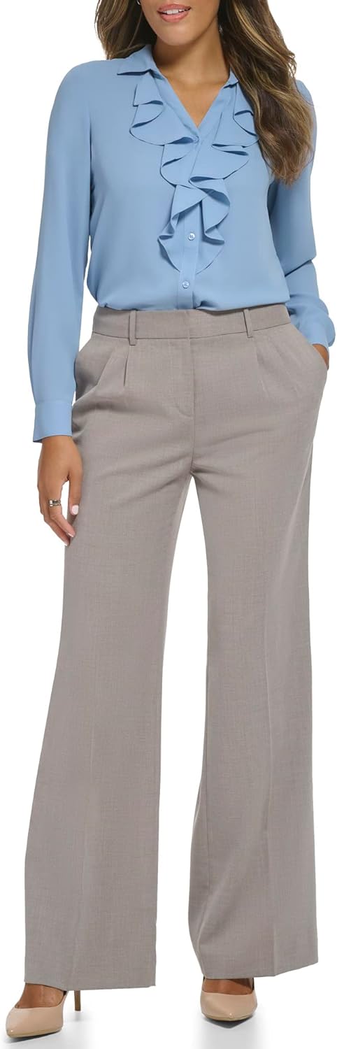 

Женские деловые брюки Calvin Klein Wide Leg, Heather Grey