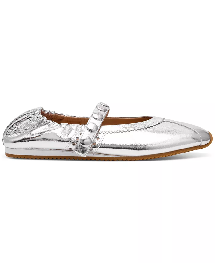 Anaya-St балетки Mary-Jane с шипами Steve Madden, серебро — фото 2