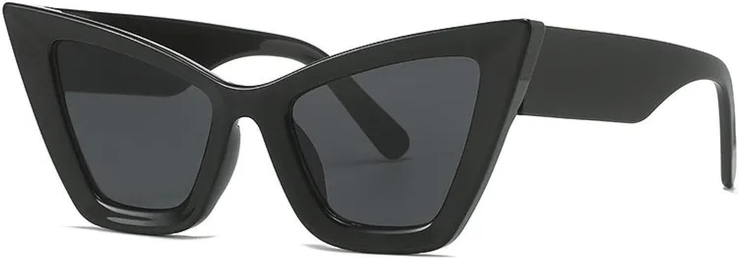 

Солнцезащитные очки с защитой от УФ-излучения UV400 | Увеличенный размер "кошачий глаз" | Для женщин и мужчин, для занятий спортом на открытом воздухе и вождения DSVIGF, Black Gray