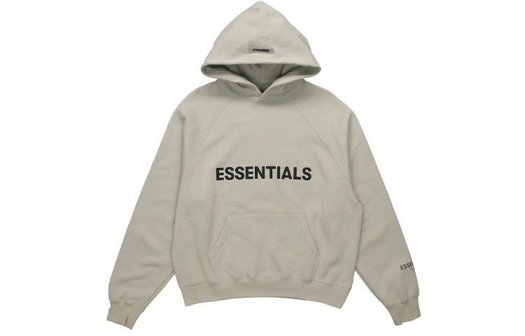 

Толстовка с аппликацией логотипом Fear Of God Essentials, серо-зеленая