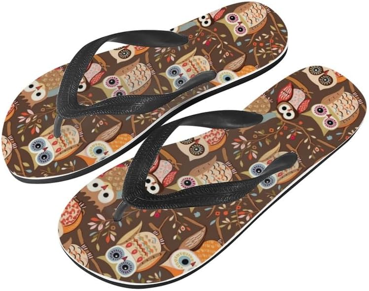 

Сандалии Semiouray Men Hawaii с геометрическим дизайном, легкие вьетнамки, Рождественские с Санта-Клаусом, унисекс, ортопедические пляжные шлепанцы, Cute Forest Animal Owl