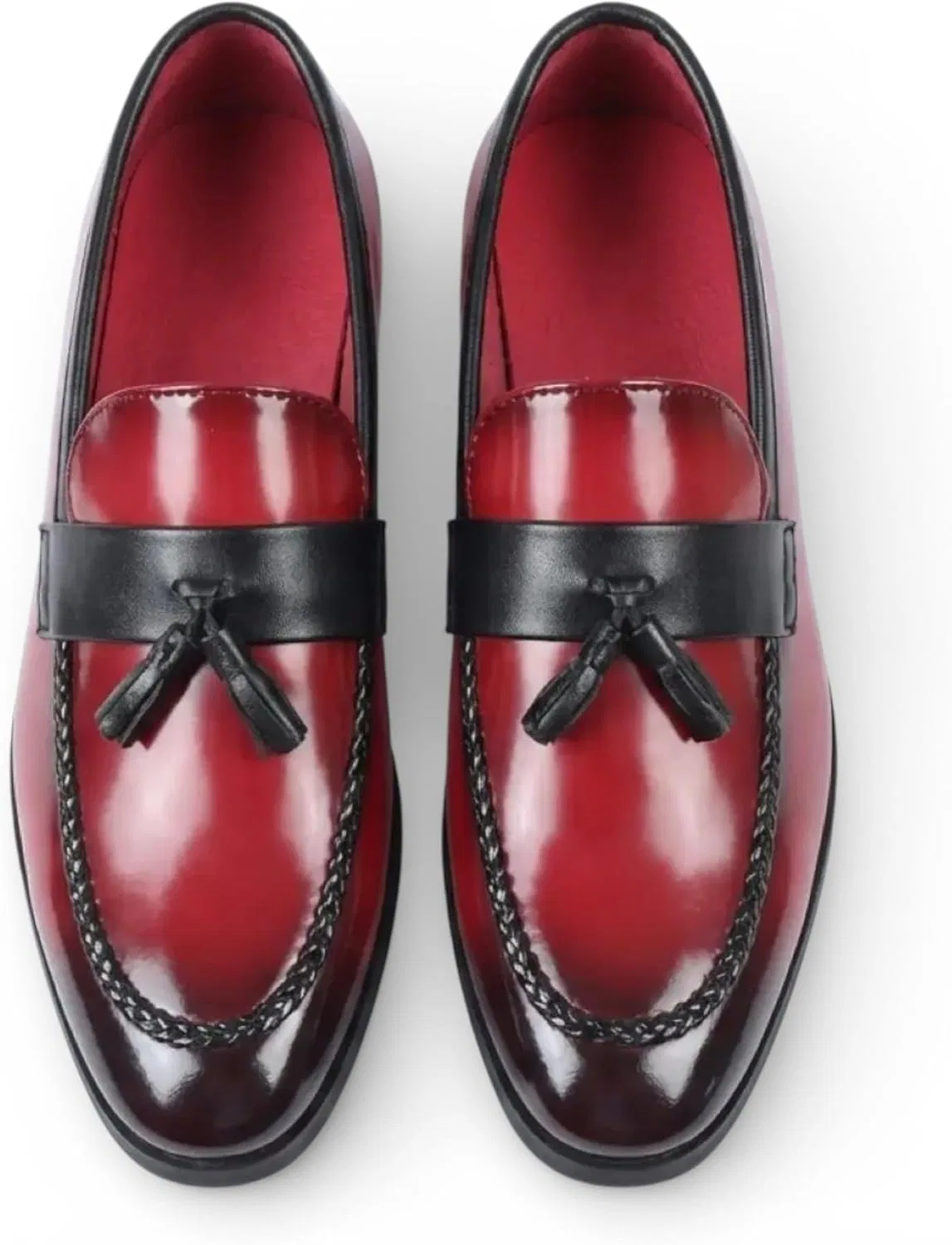 Лоферы мужские Dolcetto модельные красные Infinity Leather — фото 4
