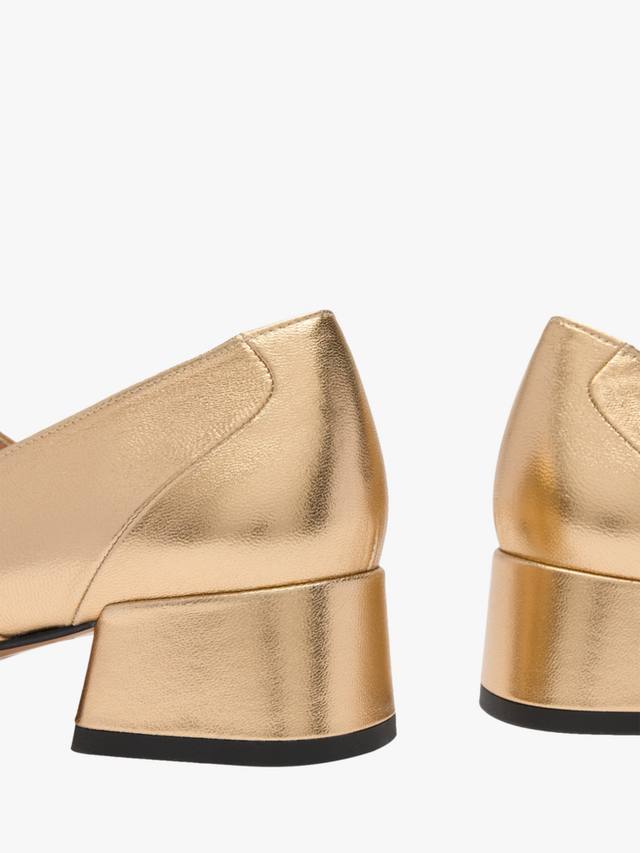 Туфли Ravensmoor Mary Jane с низким каблуком и заостренным носком Russell & Bromley, Gold — фото 4