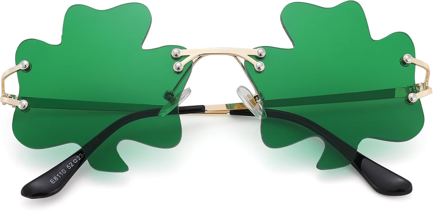 

Солнцезащитные очки Pro Acme ко Дню Святого Патрика, зеленые, с ирландским клевером и четырехлистным узором, в стиле костюма лепрекона для мужчин и женщин, C3 - Dark Green/Shamrock