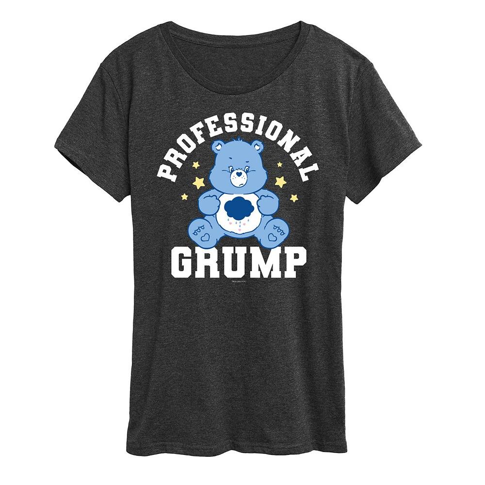 

Женская футболка с рисунком Care Bears Professional Grump Licensed Character, цвет Heather Charcoalgray