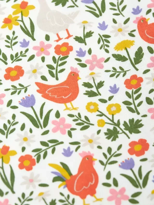 Подарочный набор для малыша: комбинезончик и слюнявчик Frugi, Meadow Play — фото 3