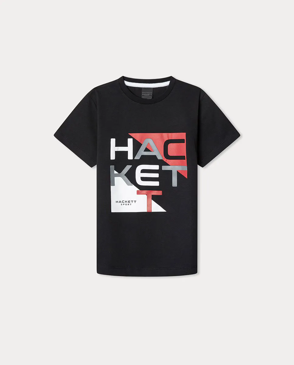 

Детская футболка Hackett Sport Kids Block Stripe, черный