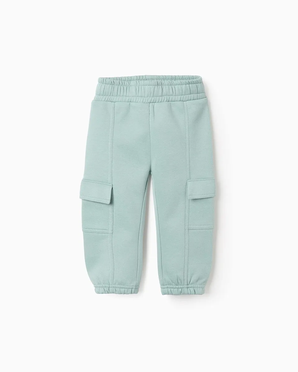 

Детские спортивные штаны на вешалке с карманами-карго Zippy, светло-зеленый