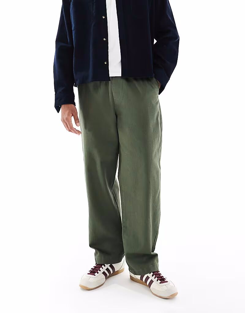 

Брюки Greenport на завязках цвета хаки Farah