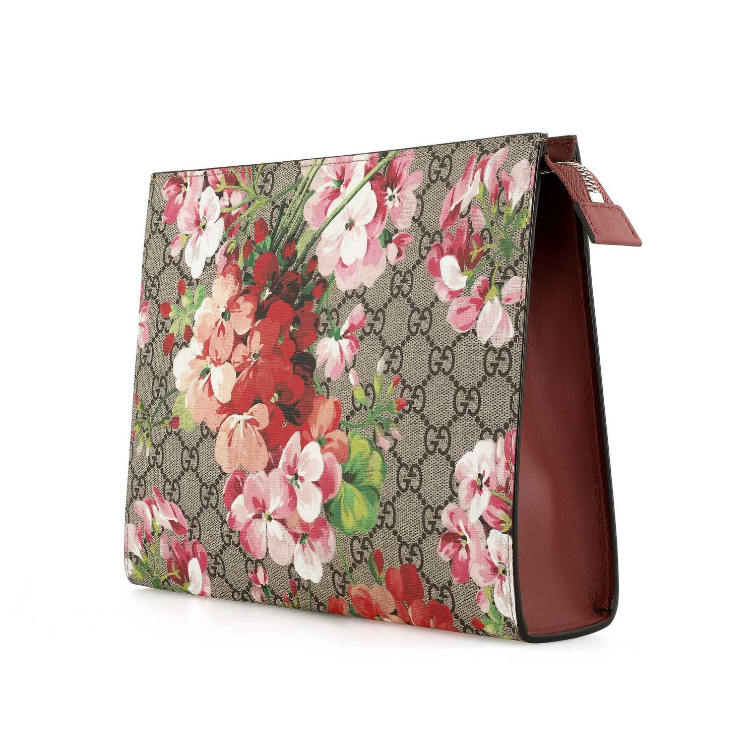 Женская футболка Gucci Blooms Canvas с кожаной отделкой — фото 3