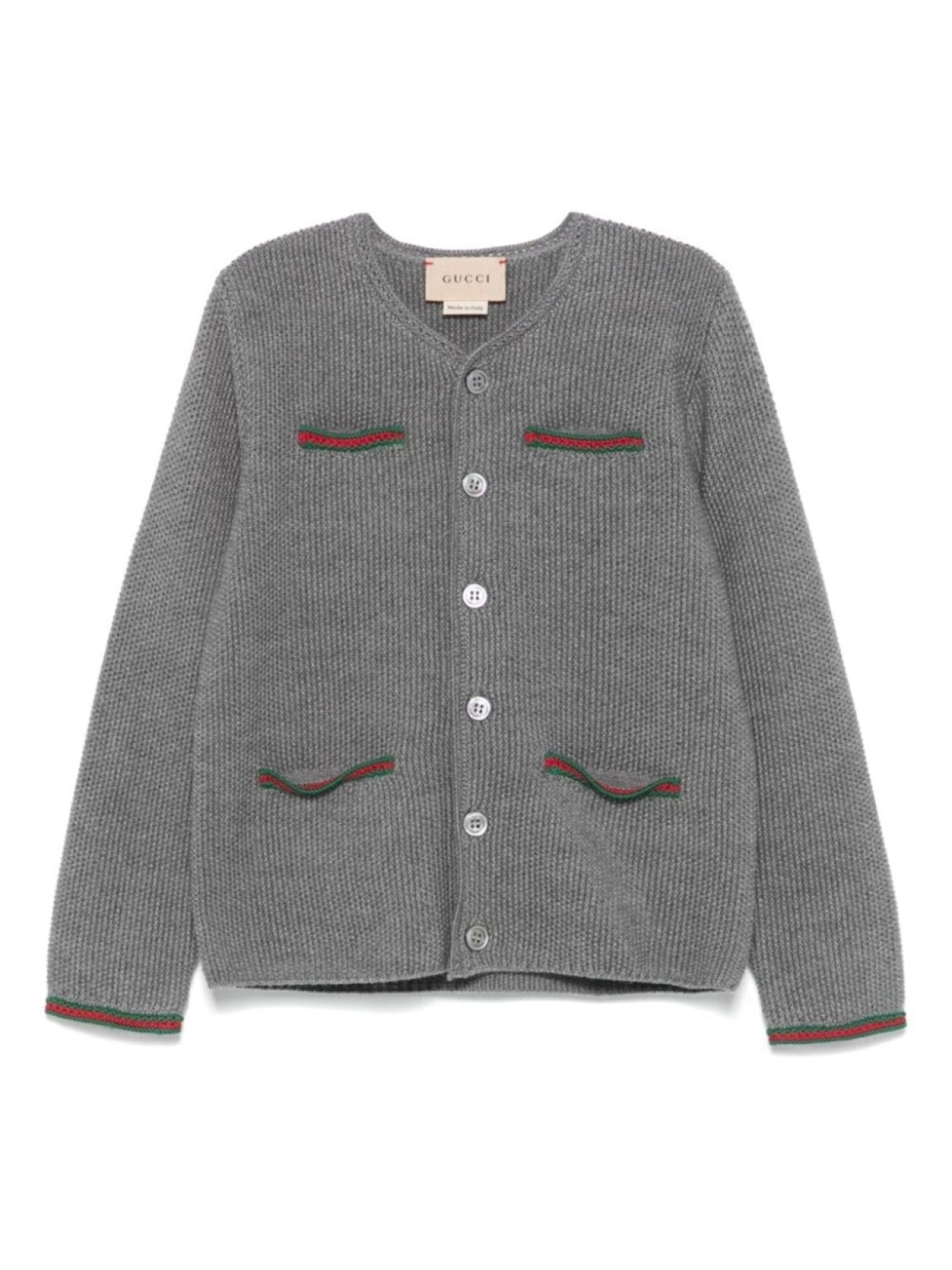 

Gucci Kids шерстяной кардиган, серый
