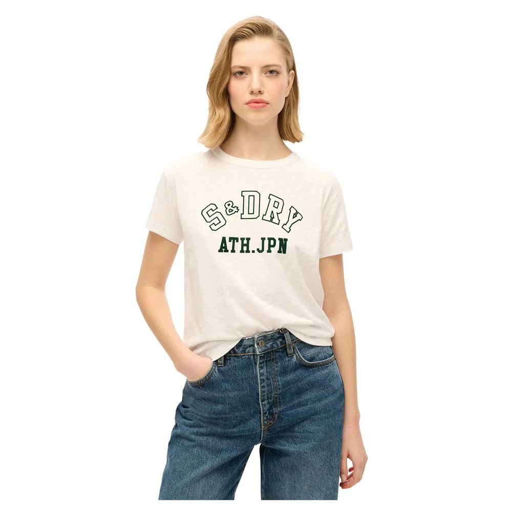 

Футболка с коротким рукавом Superdry Athletic Graphic Fitted, бежевый
