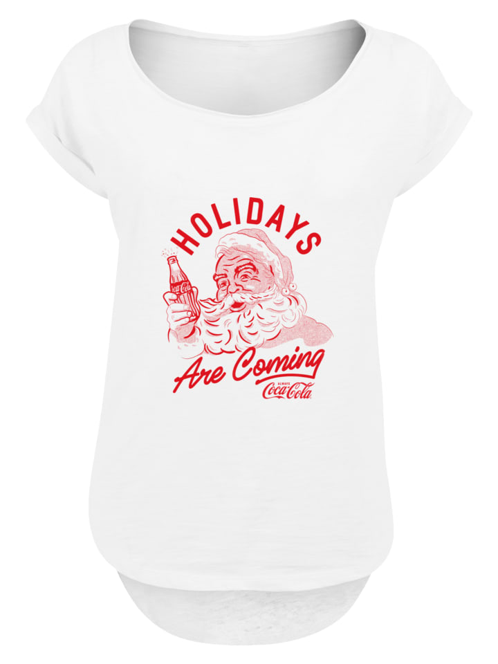 

Длинная футболка Coca Cola Holidays Are Coming 2 белого цвета F4NT4STIC, Белый, Длинная футболка Coca Cola Holidays Are Coming 2 белого цвета F4NT4STIC