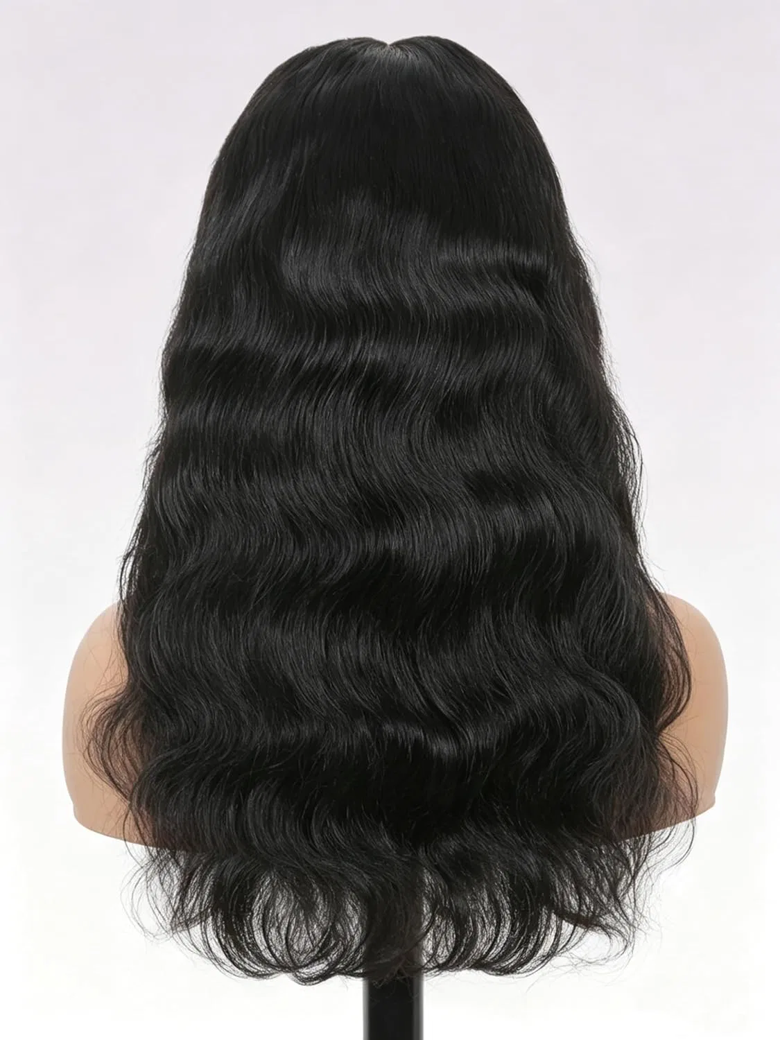 Женский парик из натуральных волос 200% Body Wave 13x6 Lace Front Eool, Natural Black — фото 3