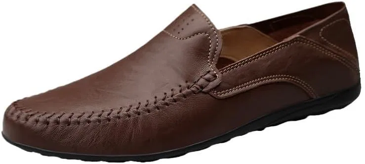 Лоферы кожаные мужские Brown UOPYNE