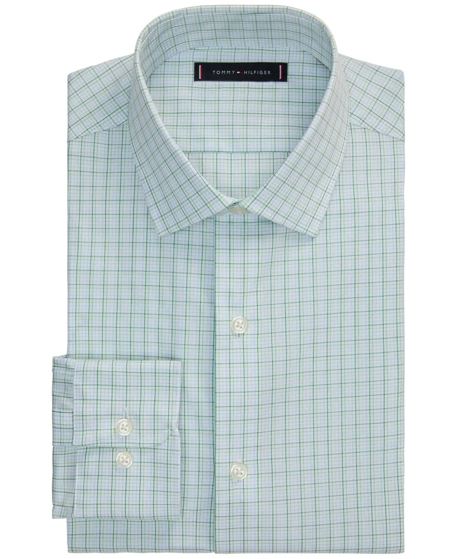 Мужская рубашка TH Flex Twill Regular-Fit Tommy Hilfiger, Green — фото 3