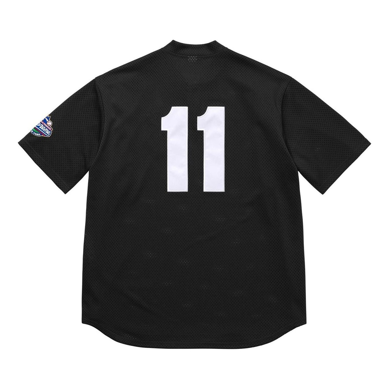 Футболка-поло Supreme S Logo Baseball Henley 'Black' — фото 2