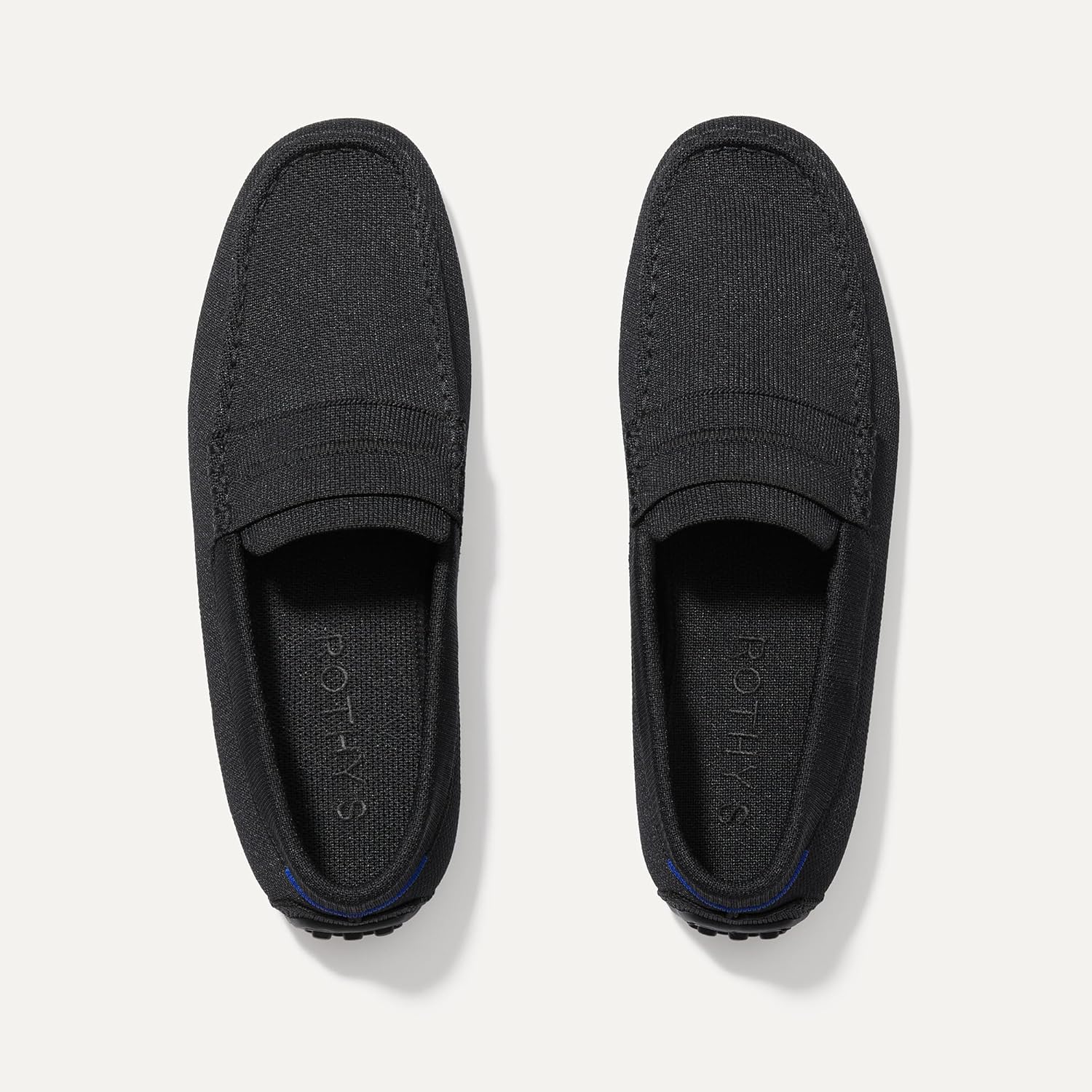 Мужские слипоны Rothy's The Driving Loafer, повседневные лоферы, сделаны из переработанных пластиковых бутылок и подходят для машинной стирки, черный — фото 2