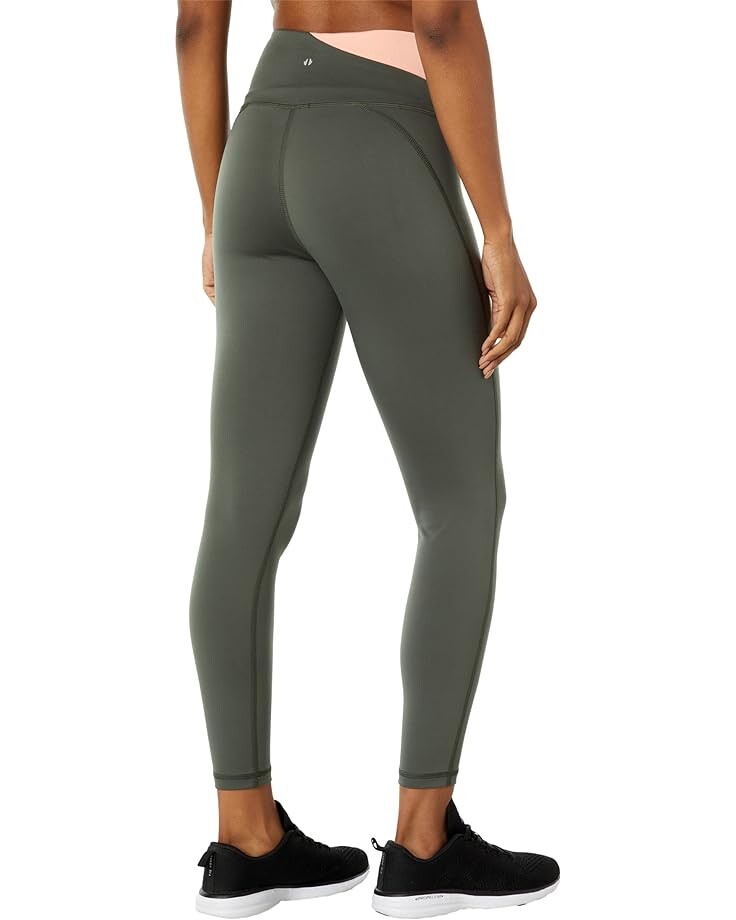 

Брюки THRIVE SOCIETE Crescent 7/8 Wrap Leggings, цвет Grass/Peach
