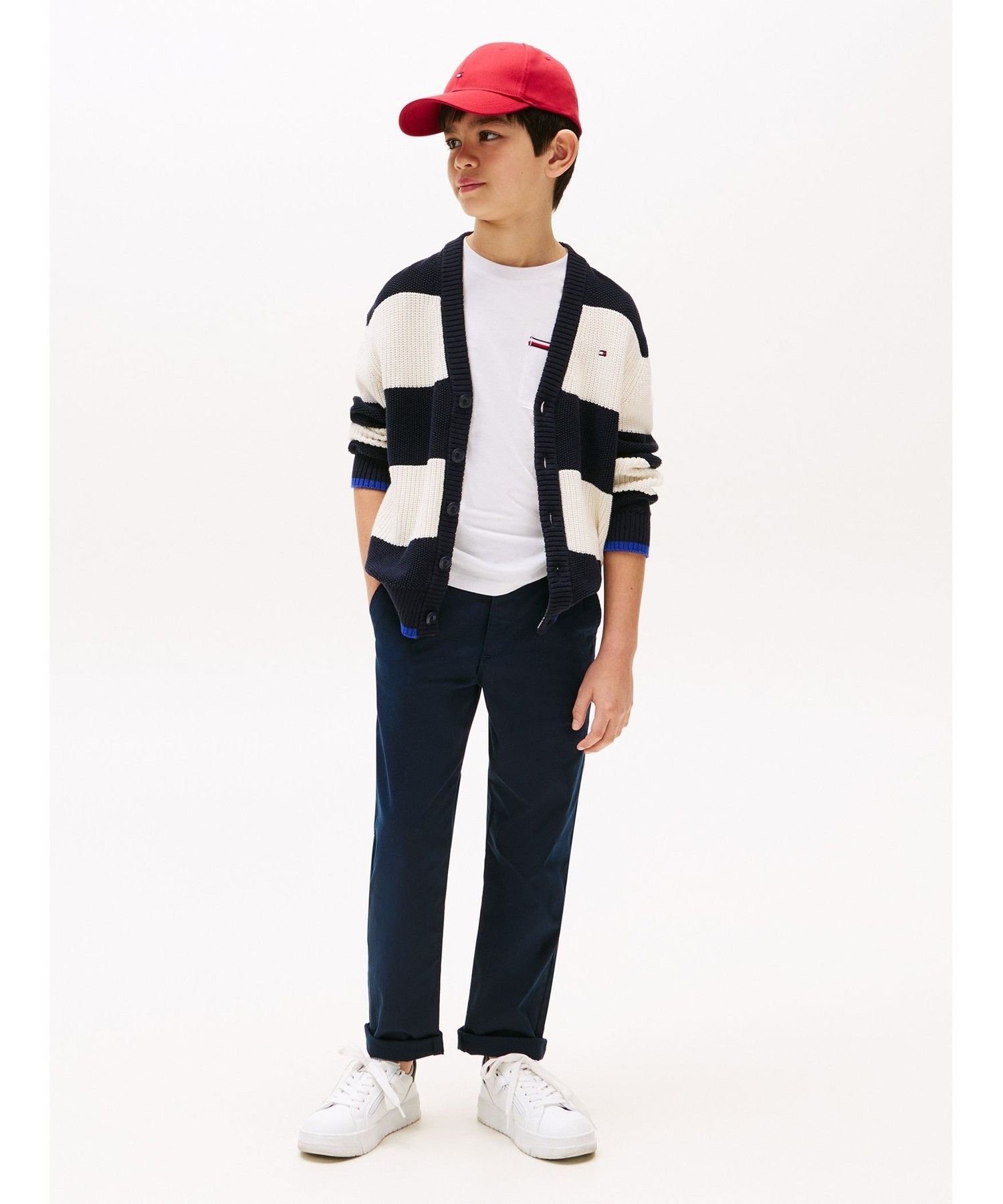 Детские рабочие брюки с вышитым флагом TOMMY HILFIGER, Ivory ACI — фото 3