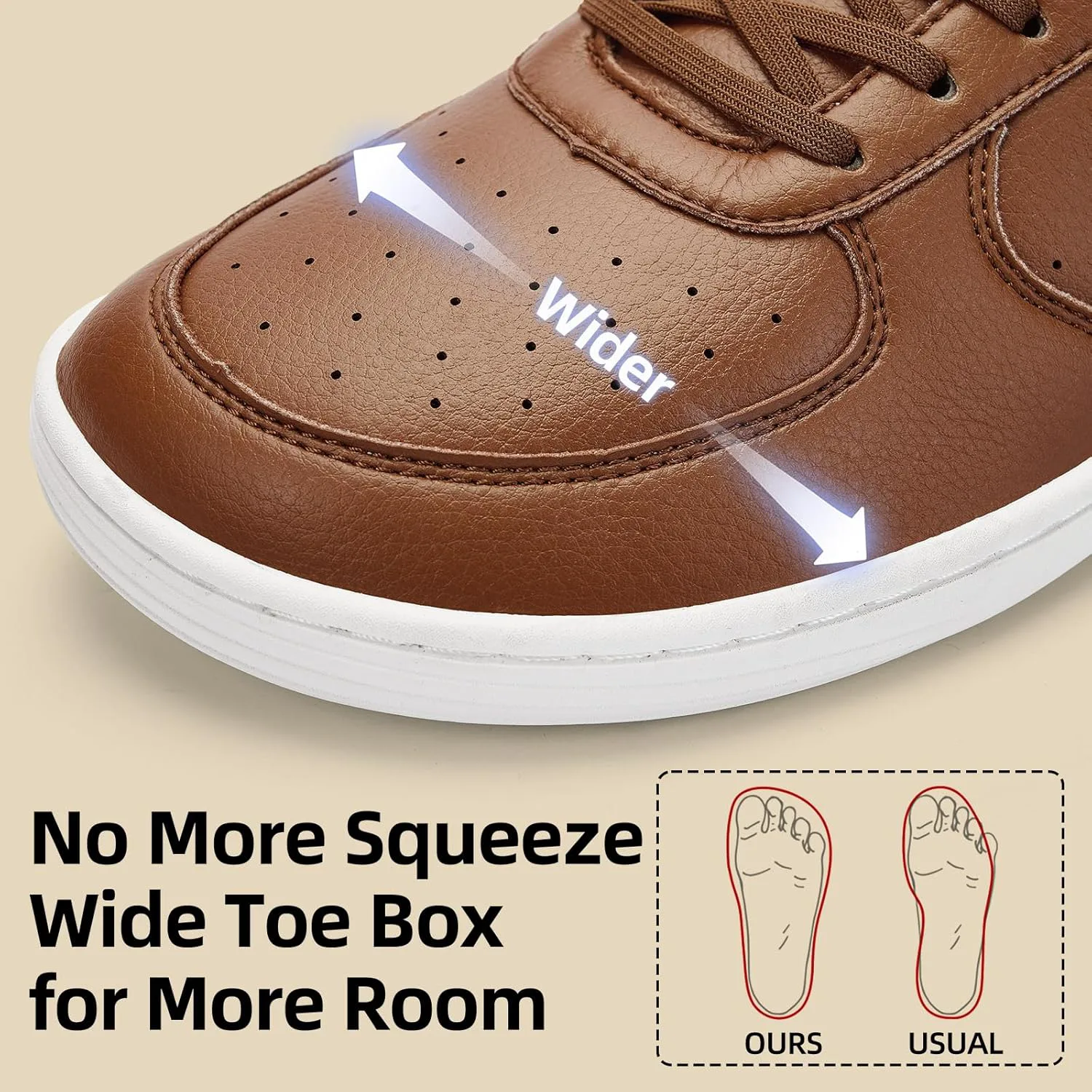 

Мужские туфли Pulltop Barefoot с широкой носовой частью - минималистичные туфли-босоножки, кроссовки без каблука, слайпы для ходьбы, противоскользящие, коричневый