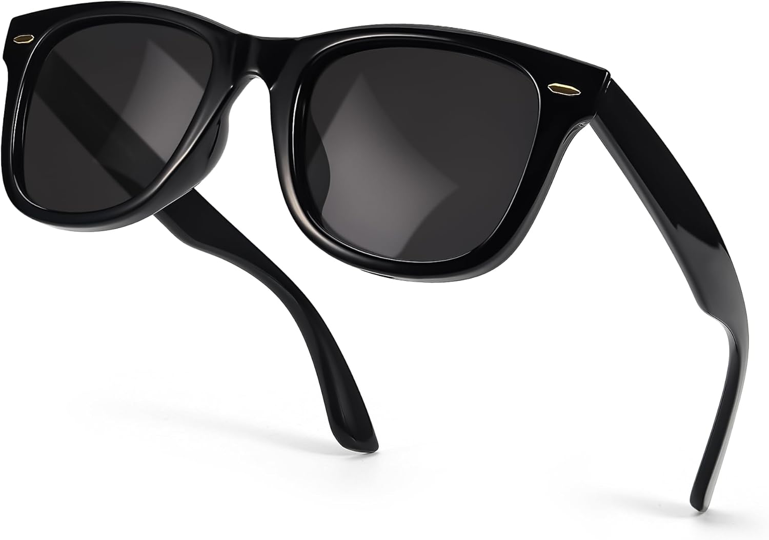 

Поляризованные солнцезащитные очки SIPHEW для женщин и мужчин - UV400, зеркальные, для пляжа, дизайнерские модные солнцезащитные очки унисекс, средний размер, B7 Black Square Sunglasses