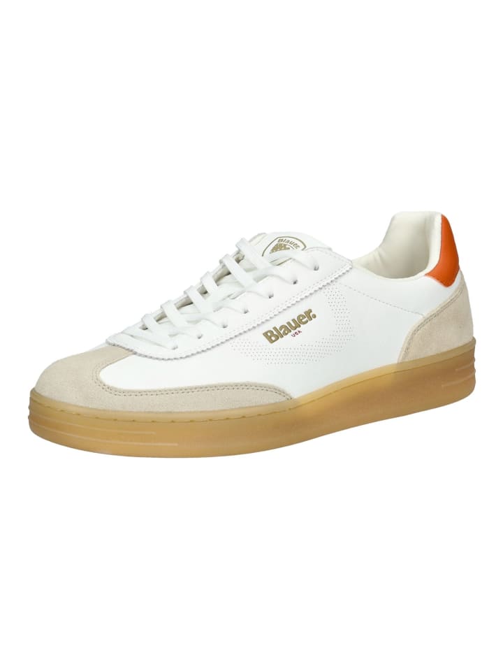 

Кроссовки на шнуровке BLAUER USA, цвет weiß/orange