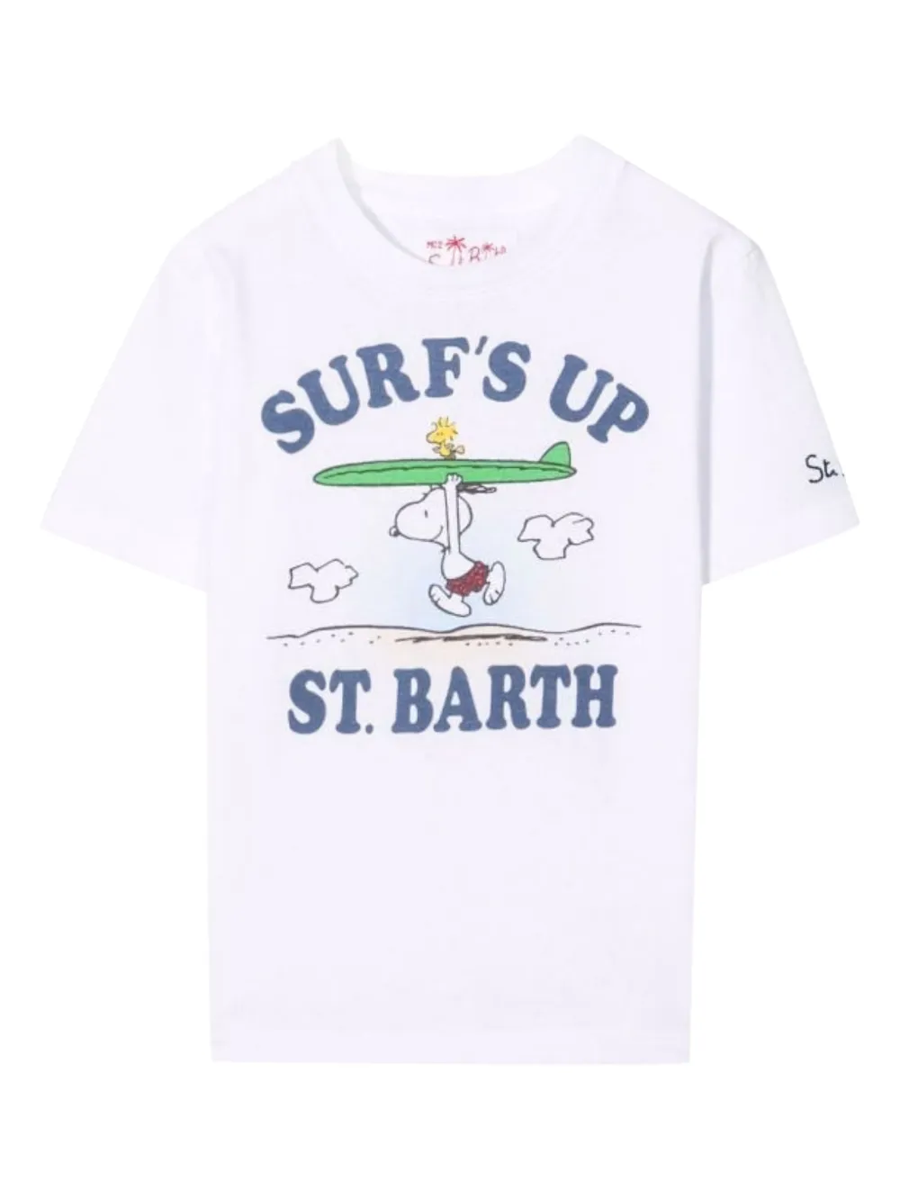 

Футболка с принтом Снупи MC2 Saint Barth Kids, белый