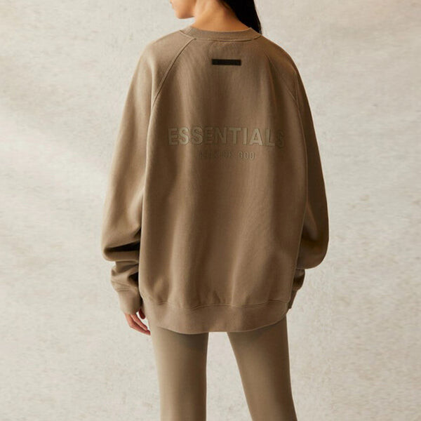 Толстовка Fear of God Essentials SS21 Pull-Over Crewneck Moss, цвет moss — фото 4