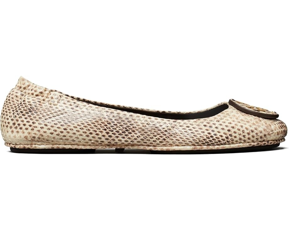 Туфли на плоской подошве Tory Burch Minnie Travel Ballet With Leather Logo, цвет Cream Roccia — фото 3