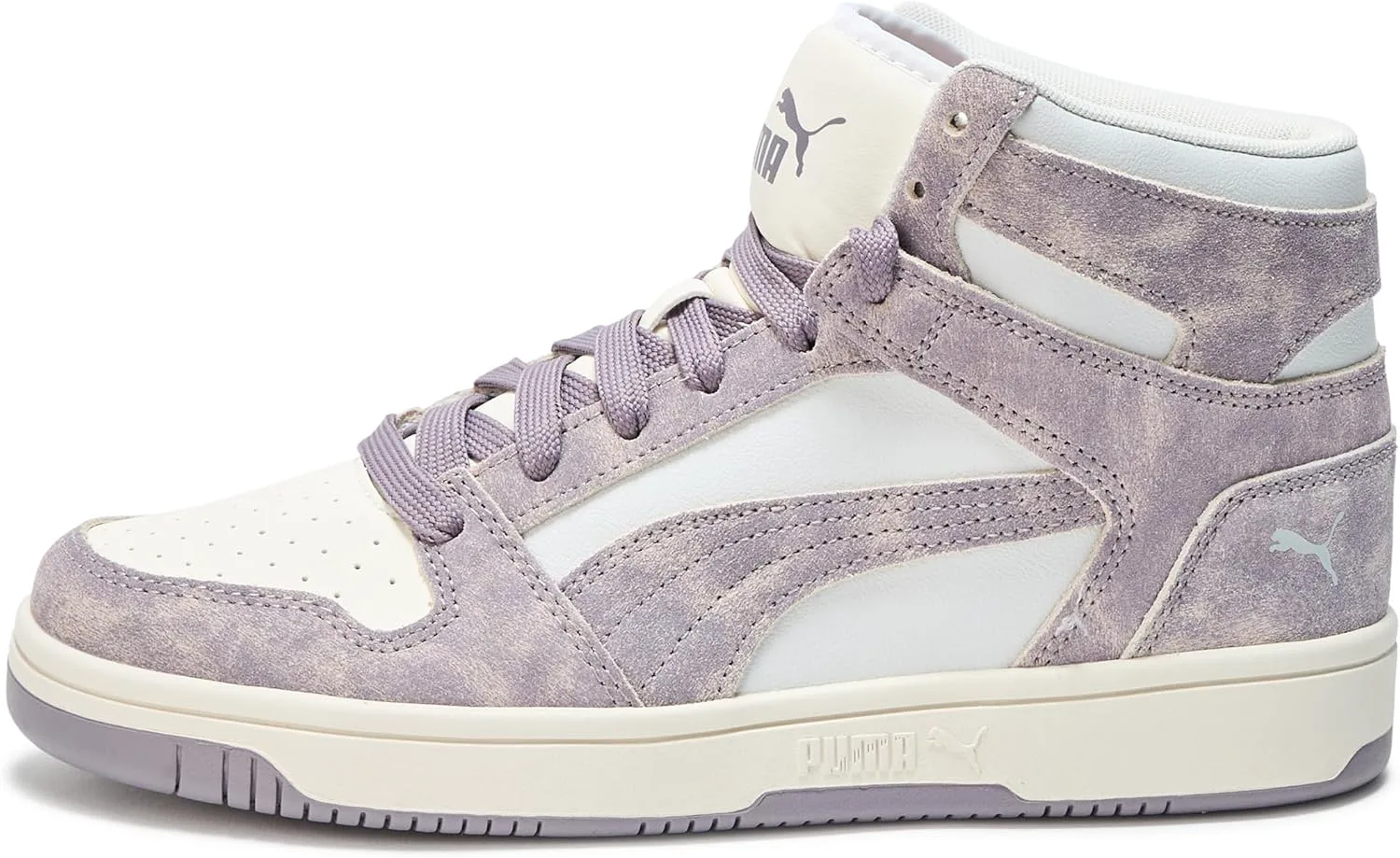 Женские кроссовки Puma Rebound Layup Luster Mid, серый/белый — фото 2