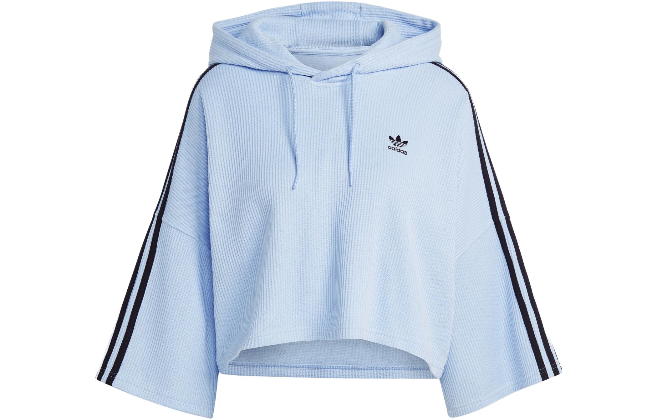 Кроп худи Свитшот Женский Светло-розовый Голубой Adidas Originals — фото 2