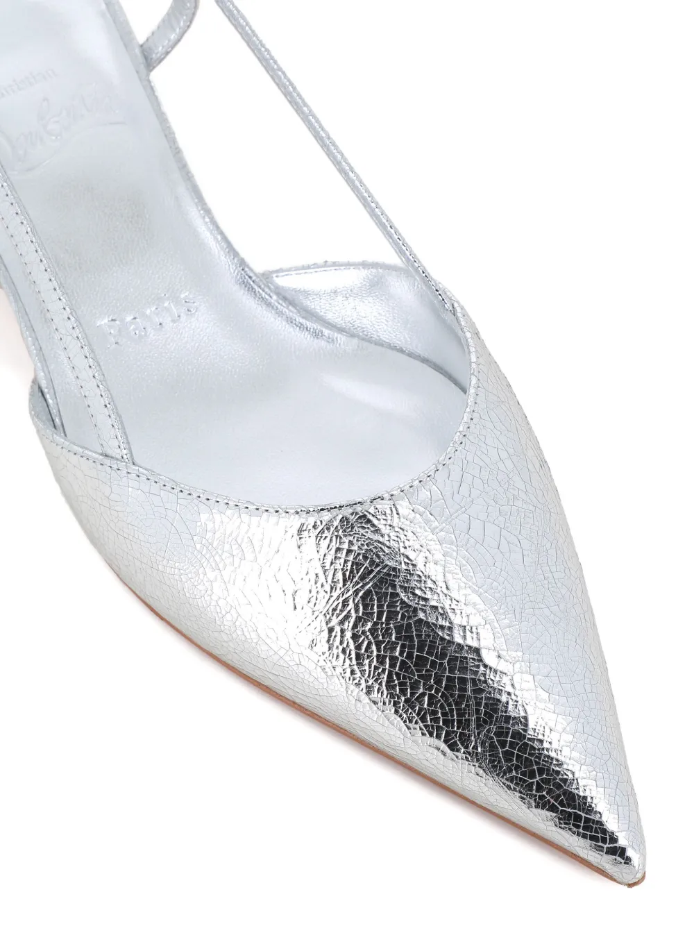 Туфли Miss Z Slingina с ремешком на пятке Christian Louboutin, серый — фото 4