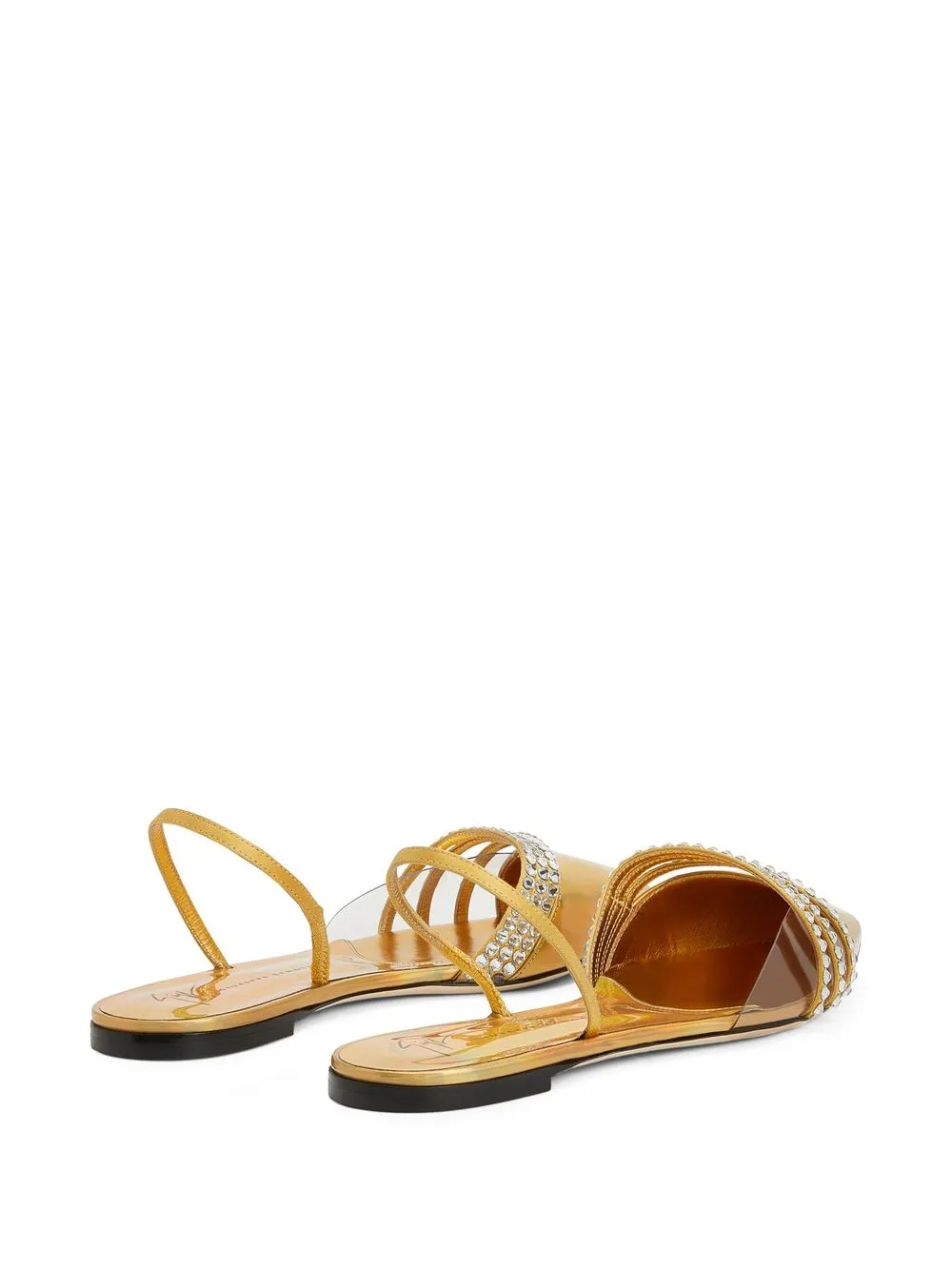 Декорированные туфли Claralie с ремешком на пятке Giuseppe Zanotti, золотой — фото 3