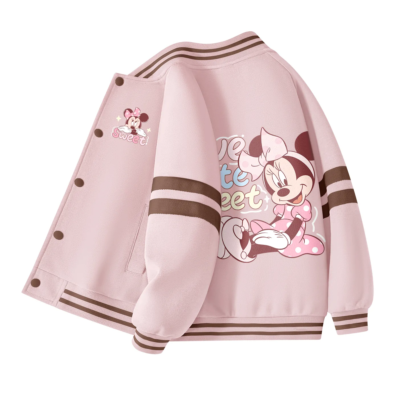 Детская бейсбольная футболка с круглым вырезом Disney, Di's Delight K_Di's Sweet Berry Lotus Pink — фото 3