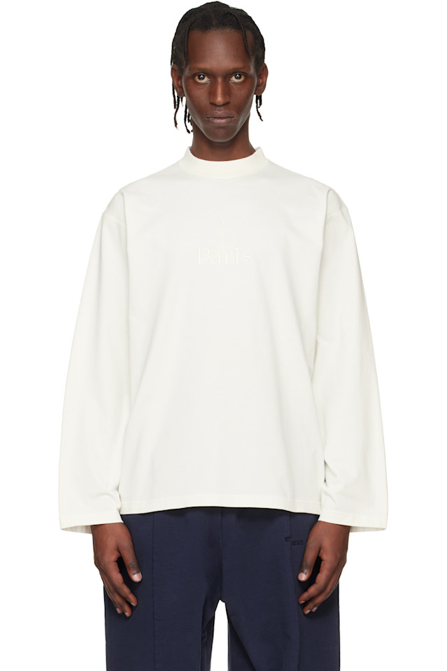 

Vetements Футболка с длинными рукавами Off-White с вышивкой "Париж"